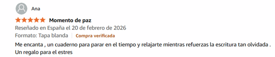 Reseña de Ana en Amazon