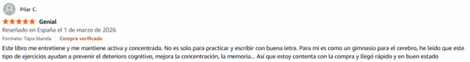Reseña de Pilar C. en Amazon